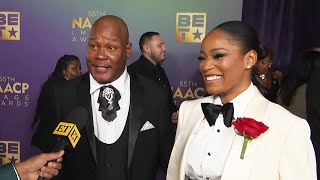 Keke Palmer’s Dad PRAISES Her Success at NAACP Awards Exclusive [upl. by Milda]