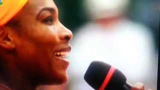 Serena Williams wins French Open speaks French [upl. by Gleda]