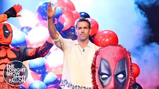 Ryan Reynolds Makes His Grand Entrance Riding a Deadpool Float on The Tonight Show [upl. by Ztirf]