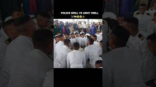 Army drill vs police drill ⚔️army military crpf motivation shorts short jammu ips commando [upl. by Shelah]