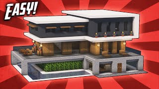 Minecraft How To Build A Modern Mansion House Tutorial 47 [upl. by Dolloff]