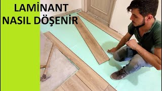 Laminant parke nasıl döşenir örülür takılır çakılır montaj  Laminat lamine  Laminate montage [upl. by Cymbre]