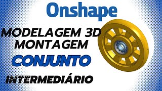 tutorial onshape modelagem 3d montagem conjunto [upl. by Eniledgam]