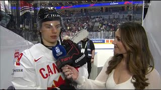 Connor Bedard Intermission Interview [upl. by Madancy]