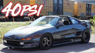 Rowdy K20 MR2 on 40PSI Encounters Supercar on the Highway [upl. by Lauraine]