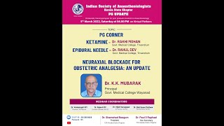 Neuraxial Blockade for Obstetric Analgesia  An Update Ketamine Epidural Needle [upl. by Enybor825]