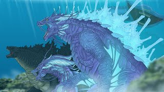 LEGENDARY TIAMATZILLA  Godzilla 2021 Fusion Titanus Tiamat  MONSTER ANIMATION [upl. by Larkin]