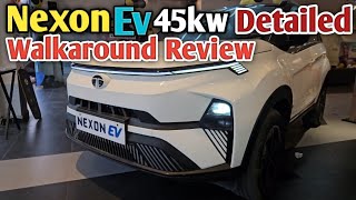 Tata Nexon Ev Fearless 45 Kw Quick Detailed Walkaround Review [upl. by Eitteb]