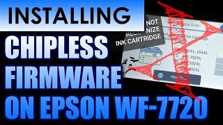 How to Convert Epson WF7720 Sublimation printer to Chipless Firmware [upl. by Ettenaj]