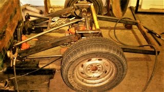 full rear frame clip PART 5 1947 ford pu rat rod build [upl. by Aremus880]