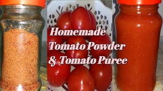 Homemade Tomato Powder and Tomato Puree  How to make Tomato Powder and Tomato Puree [upl. by Atnas]