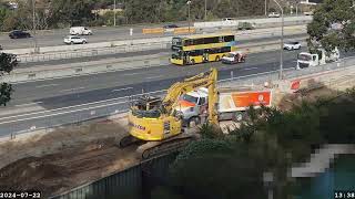 Warringah Freeway Upgrade time lapse  Monday 22 July 2024 [upl. by Mcclelland298]