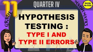 TYPE I AND TYPE II ERRORS  STATISTICS AND PROBABILITY Q4 [upl. by Bernetta]