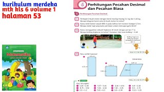 Matematika kelas 6 volume 1 halaman 53 kurikulum merdeka [upl. by Aitercal]