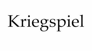 How to Pronounce Kriegspiel [upl. by Benetta]