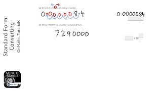 Standard Form Converting Grade 5  OnMaths GCSE Maths Revision [upl. by Kally340]