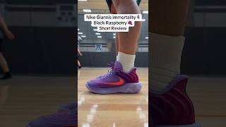 Nike Giannis Immortality 4 “Black Raspberry” On Feet amp In Hand Looks  Short Review shorts [upl. by Naraa715]