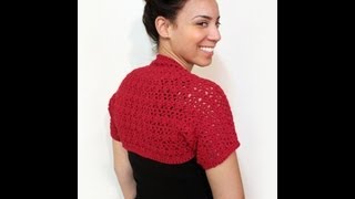 Easy Crochet Shrug  lacy springtime shrug  Yolanda Soto Lopez [upl. by Eisteb]