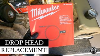 Milwaukee TrapSnake 25 Auger Drop Head Cable Replacement  Plumbing Vlog for Apprentice Plumber [upl. by Emawk]