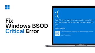 How to Fix Critical Process Died Blue Screen Error on Windows 10 amp 11  Fix Windows Stop Code Error [upl. by Odraode]