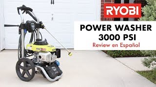 Ryobi 3000 PSI 25 GPM GAS PRESSURE WASHER  REVIEW EN ESPAÑOL [upl. by Macleod]