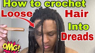 😱 How to crochet loose hair into dreads video tutorial [upl. by Ree717]