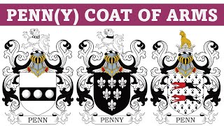 Penn Coat of Arms amp Family Crest  Symbols Bearers History [upl. by Assilev19]