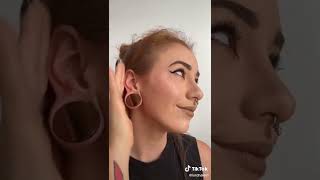 Stone Plugs Ear Gauge Jewelry Try On Haul  Stretched Earlobe Piercing Jewelry  BodyJ4You [upl. by Annairba]