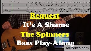 Its a Shame  The Spinners  Bass Play Along [upl. by Dat]