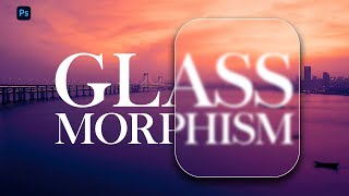 Glassmorphism  Glass effect photoshop [upl. by Eetak]