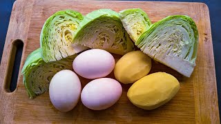 Cabbage amp Eggs Tastes better than Meat Healthy Breakfast ideas Quick amp Simple Recipe [upl. by Maillw161]