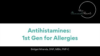 Antihistamines  1st Gen H1 Blockers for Allergies  Pharmacology [upl. by Esilana111]