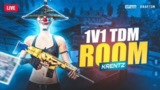 AJJAO 1V1 TDM ROOM DARTE HO KYA   LIVE WITH KRENTZ bgmilive pubgmobilelive 1v1tdm [upl. by Lac]