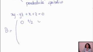 Lezioni Geometria ed algebra lineare  Studio di una quadrica mediante la conica allinfinito [upl. by Leahsim]