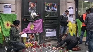 Outpouring of grief as Kurds in Paris mourn activist deaths [upl. by Selene]