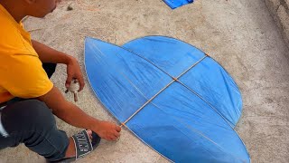 PAANO GUMAWA NG MADALI NA SARANGGOLA GAMIT WALIS TINGTING SIMPLE KITE TUTORIAL [upl. by Gennaro679]