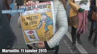 CHARLIE HEBDO Deux manifestations contre le terrorisme Marseille [upl. by Ainevuol64]