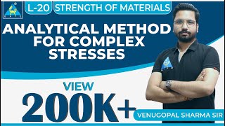 Strength of Materials  Module 2  Analytical Method for Complex Stresses  Lecture 20 [upl. by Arral]