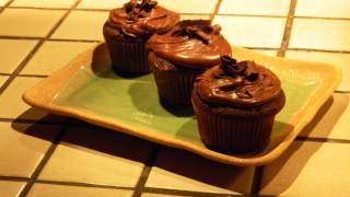 Chocolate Cupcakes with Chocolate Ganache Icing [upl. by Trebloc407]