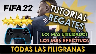 TODAS LAS SKILLS DE FIFA 22  TUTORIAL  LOS REGATES MÁS EFECTIVOS  1 2 3 4 Y 5 FILIGRANAS [upl. by Ahsotan]