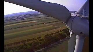 Flying Through A Huge Wind Turbine Enercon E82 FPV RC Helicopter Heli Stunt Blades Mill Funny Fail [upl. by Nosnor]