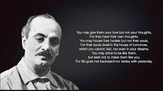 On Children By Khalil Gibran [upl. by Llenrod]