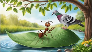 Chinti Aur Kabutar Bacchon Ka Cartoon Video Song  Ant amp Pigeon Kids Nursery Rhymes  Poem Song [upl. by Inama]