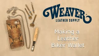 Making a Leather Biker Wallet [upl. by Pritchett]