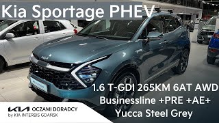 Kia Sportage 2023 16 TGDI 265KM 6AT AWD PHEV Businessline  PRE  AE w kolorze Yucca Steel Grey [upl. by Rosella111]