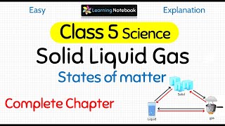 Class 5 Science Solid Liquid Gas  Class 5 States of Matter [upl. by Tabbatha]