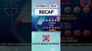 Lotto Result OCTOBER 22 2024 9PM Draw  COMPLETE LOTTO RESULTS LOTTO LIVE RESULTS [upl. by Vanhomrigh]