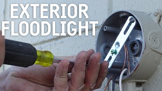 HOW TO INSTALL FLOODLIGHTS Safe Watertight and Properly Grounded [upl. by Farmelo]