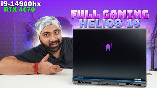 Best Gaming laptop 2024  Helios 16 i9 14900HX RTX 4070  Gaming Test [upl. by Einner]