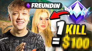 Meine FREUNDIN zu UNREAL gecarried  KILL WETTE 😍🤣 [upl. by Nitsirc]